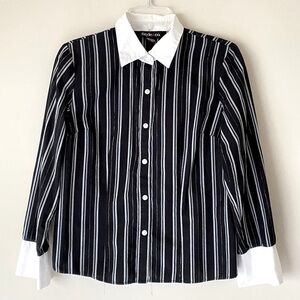 Style & Co. Women’s Button-Down Shirts Business Causal Work Blouse- 6 -Pre-owned